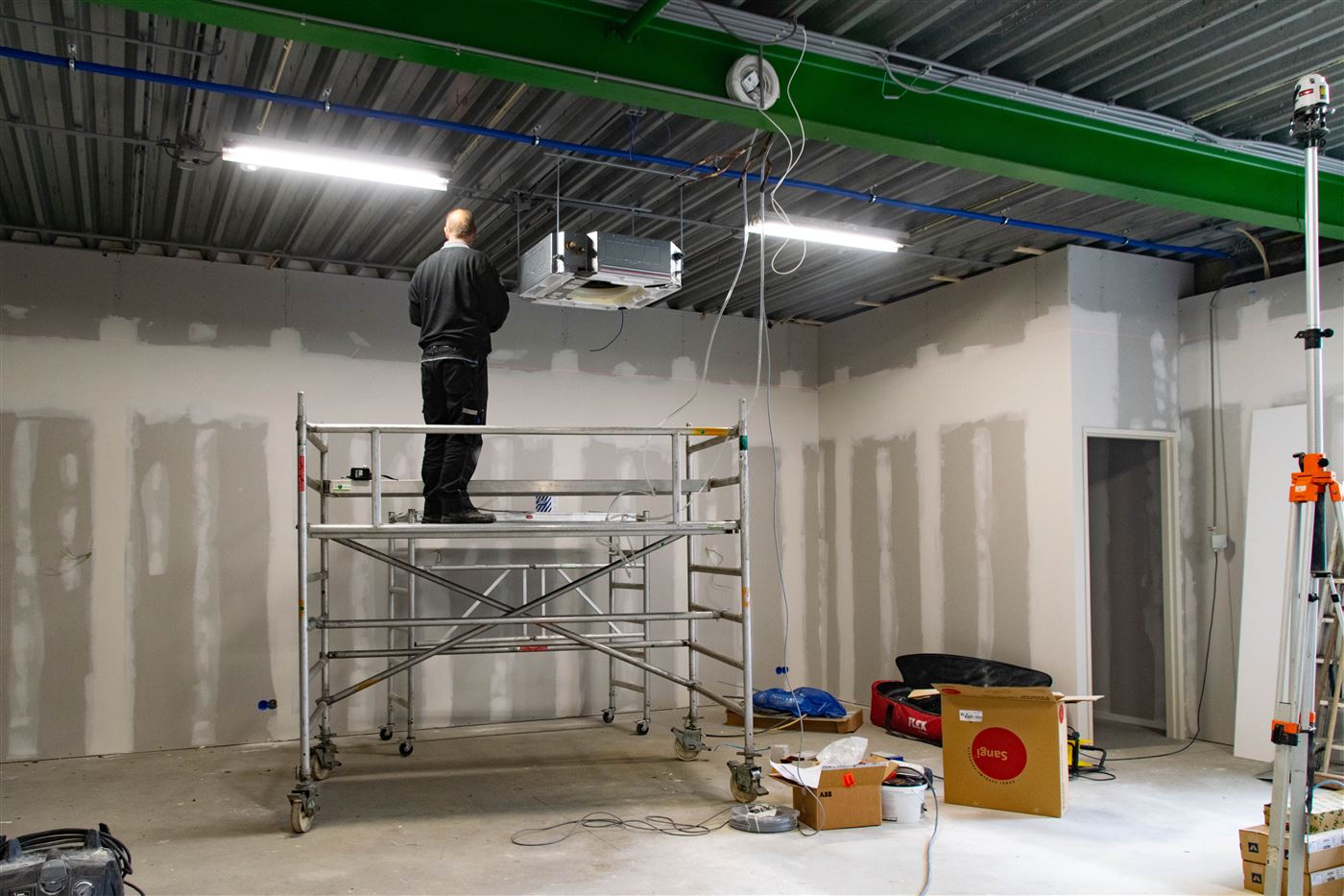 installatiewerkzaamheden in de kantine